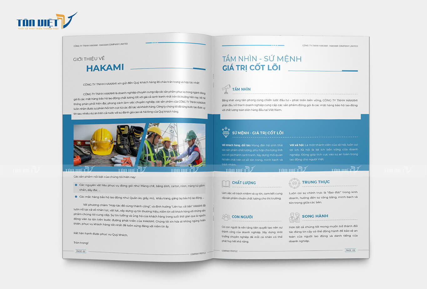 Bảo hộ lao động HAKAMI - Giới thiệu về HAKAMI - Tầm nhìn - sứ mệnh - giá trị cốt lõi