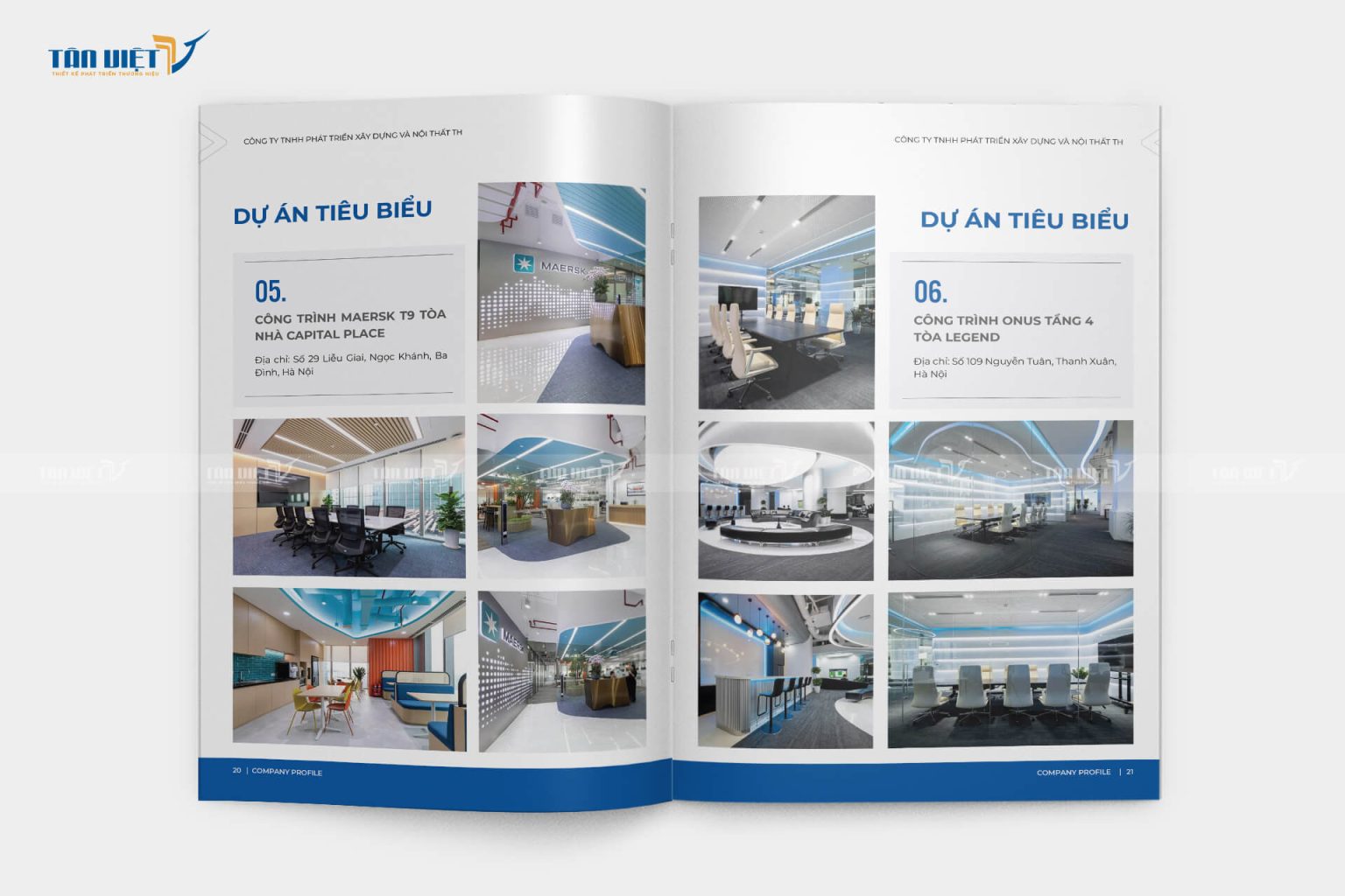 Thiết kế hồ sơ năng lực thi công trần thạch cao sáng tạo